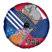 Australia Day Kangaroo and Koala With Flag Spare Tire Cover - Wonder Print Shop