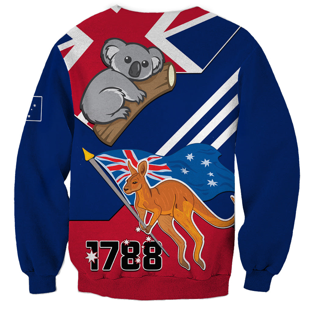 Australia Day Kangaroo and Koala With Flag Sweatshirt - Wonder Print Shop