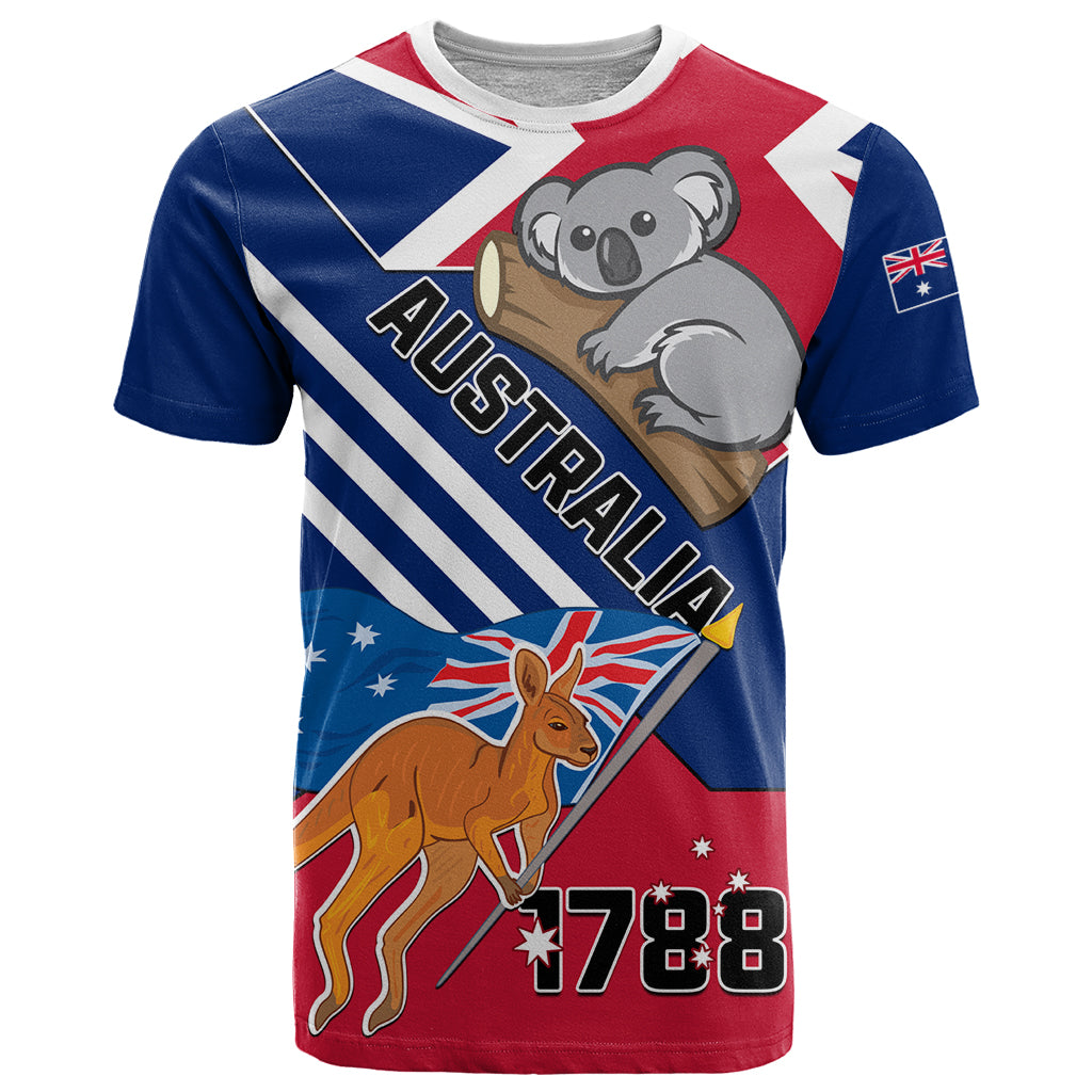 Australia Day Kangaroo and Koala With Flag T Shirt - Wonder Print Shop
