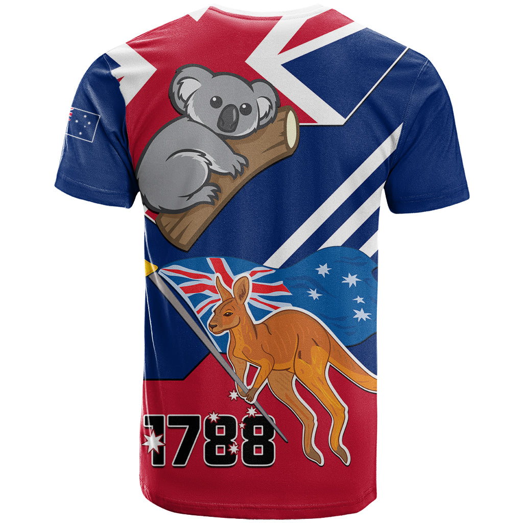 Australia Day Kangaroo and Koala With Flag T Shirt - Wonder Print Shop