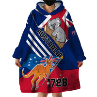 Australia Day Kangaroo and Koala With Flag Wearable Blanket Hoodie - Wonder Print Shop