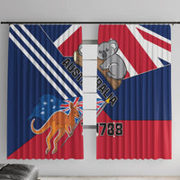 Australia Day Kangaroo and Koala With Flag Window Curtain - Wonder Print Shop