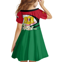 Syria Independence Day Family Matching Puletasi and Hawaiian Shirt Syrian Coat Of Arms With Jasmine Flower - Wonder Print Shop