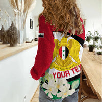 Syria Independence Day Women Casual Shirt Syrian Coat Of Arms With Jasmine Flower - Wonder Print Shop