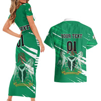Nigeria Football Couples Matching Short Sleeve Bodycon Dress and Hawaiian Shirt Go Super Eagles - Wonder Print Shop