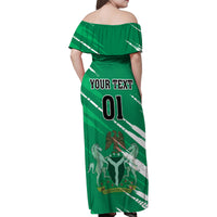 Nigeria Football Family Matching Off Shoulder Maxi Dress and Hawaiian Shirt Go Super Eagles - Wonder Print Shop