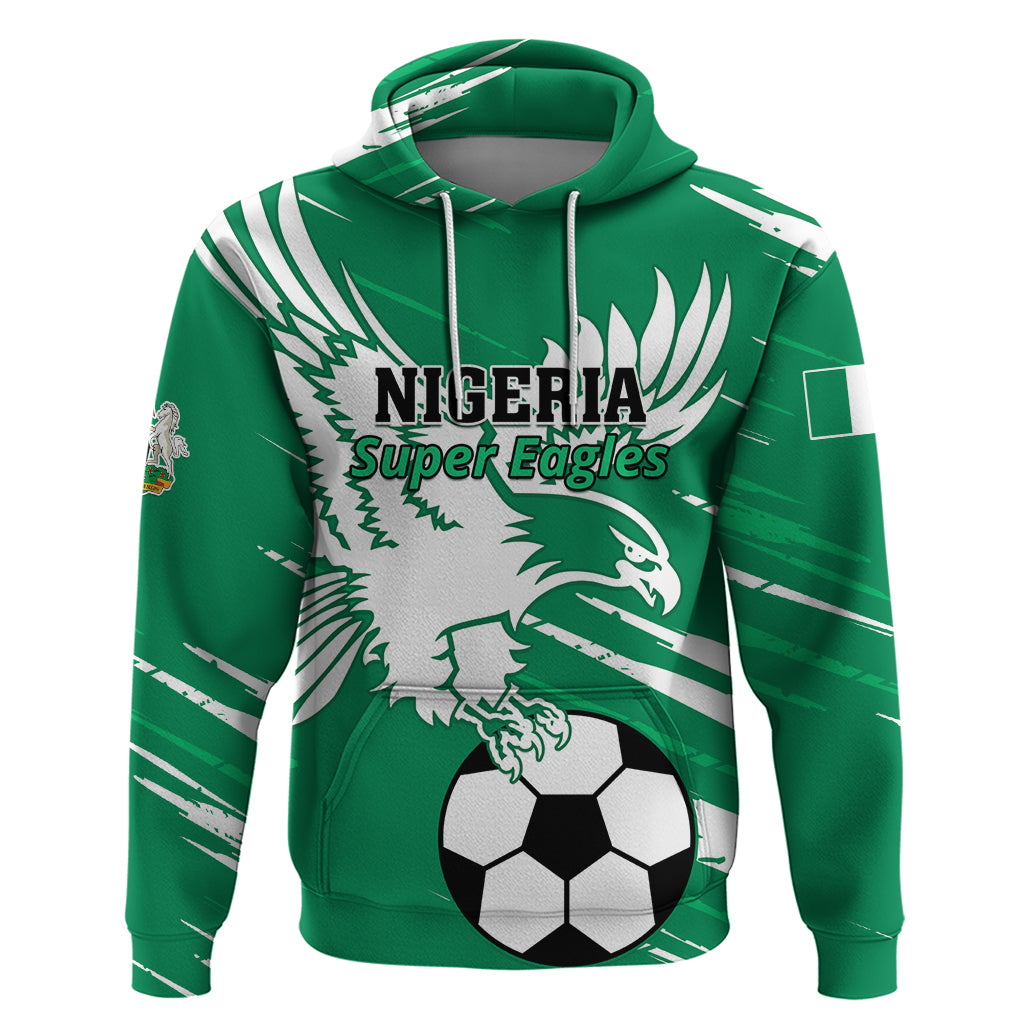 Nigeria Football Zip Hoodie Go Super Eagles - Wonder Print Shop