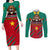 Cameroon Football Couples Matching Long Sleeve Bodycon Dress and Long Sleeve Button Shirt Go Les Lions Indomptables