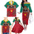 Cameroon Football Family Matching Off Shoulder Long Sleeve Dress and Hawaiian Shirt Go Les Lions Indomptables