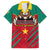 Cameroon Football Family Matching Off Shoulder Long Sleeve Dress and Hawaiian Shirt Go Les Lions Indomptables - Wonder Print Shop