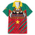 Cameroon Football Family Matching Off Shoulder Long Sleeve Dress and Hawaiian Shirt Go Les Lions Indomptables