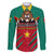 Cameroon Football Family Matching Off Shoulder Long Sleeve Dress and Hawaiian Shirt Go Les Lions Indomptables