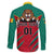 Cameroon Football Family Matching Off Shoulder Long Sleeve Dress and Hawaiian Shirt Go Les Lions Indomptables - Wonder Print Shop