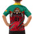 Cameroon Football Family Matching Off Shoulder Short Dress and Hawaiian Shirt Go Les Lions Indomptables