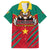 Cameroon Football Family Matching Off Shoulder Short Dress and Hawaiian Shirt Go Les Lions Indomptables