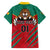 Cameroon Football Family Matching Off Shoulder Short Dress and Hawaiian Shirt Go Les Lions Indomptables