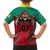 Cameroon Football Family Matching Short Sleeve Bodycon Dress and Hawaiian Shirt Go Les Lions Indomptables - Wonder Print Shop