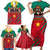 Cameroon Football Family Matching Short Sleeve Bodycon Dress and Hawaiian Shirt Go Les Lions Indomptables