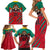 Cameroon Football Family Matching Short Sleeve Bodycon Dress and Hawaiian Shirt Go Les Lions Indomptables