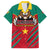 Cameroon Football Family Matching Short Sleeve Bodycon Dress and Hawaiian Shirt Go Les Lions Indomptables