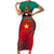 Cameroon Football Family Matching Short Sleeve Bodycon Dress and Hawaiian Shirt Go Les Lions Indomptables