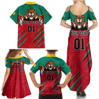 Cameroon Football Family Matching Summer Maxi Dress and Hawaiian Shirt Go Les Lions Indomptables - Wonder Print Shop