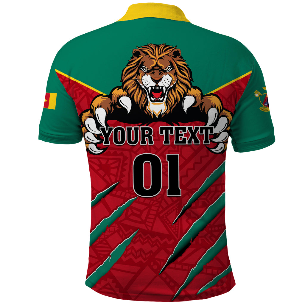 Cameroon Football Polo Shirt Go Les Lions Indomptables - Wonder Print Shop