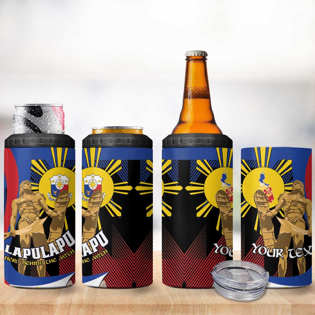 Personalized Philippines Lapulapu 4 in 1 Can Cooler Tumbler Hero Behind The Myth