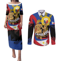 Personalized Philippines Lapulapu Couples Matching Puletasi and Long Sleeve Button Shirt Hero Behind The Myth