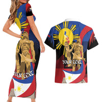 Personalized Philippines Lapulapu Couples Matching Short Sleeve Bodycon Dress and Hawaiian Shirt Hero Behind The Myth