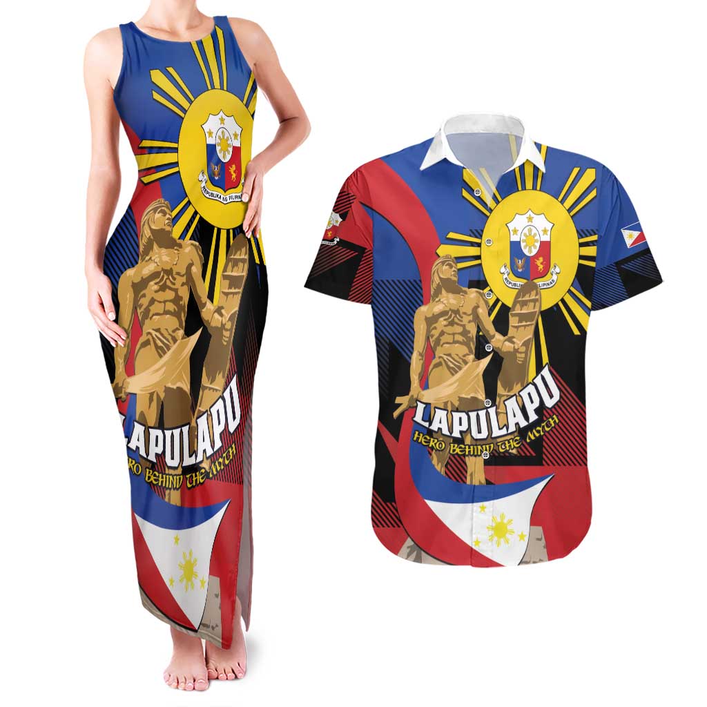 Personalized Philippines Lapulapu Couples Matching Tank Maxi Dress and Hawaiian Shirt Hero Behind The Myth