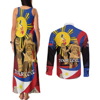 Personalized Philippines Lapulapu Couples Matching Tank Maxi Dress and Long Sleeve Button Shirt Hero Behind The Myth