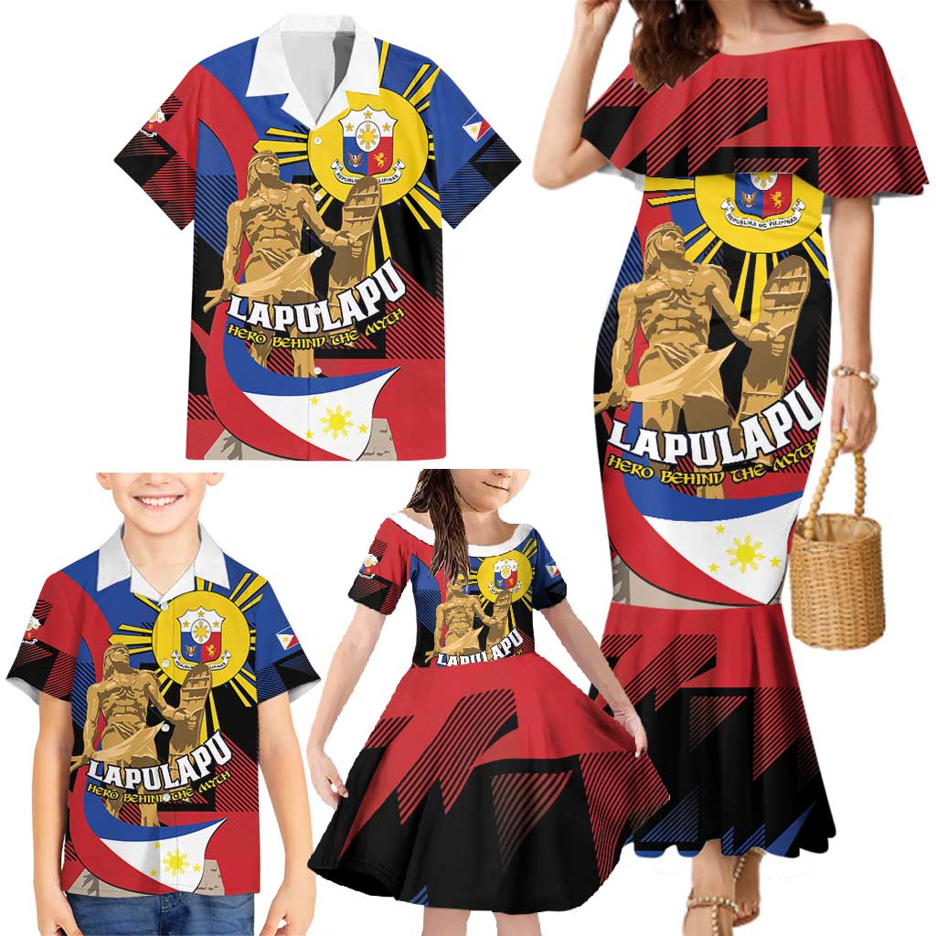 Personalized Philippines Lapulapu Family Matching Mermaid Dress and Hawaiian Shirt Hero Behind The Myth
