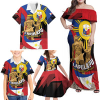 Personalized Philippines Lapulapu Family Matching Off Shoulder Maxi Dress and Hawaiian Shirt Hero Behind The Myth