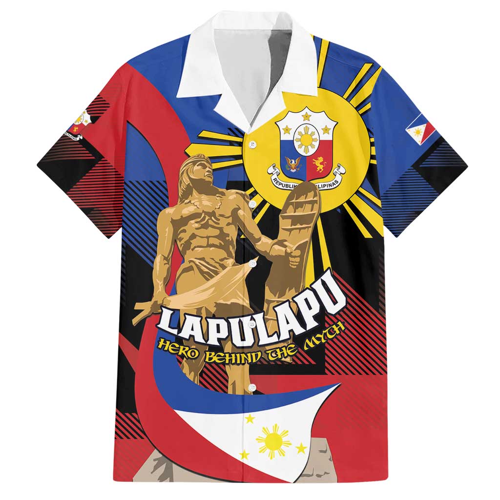 Personalized Philippines Lapulapu Family Matching Short Sleeve Bodycon Dress and Hawaiian Shirt Hero Behind The Myth
