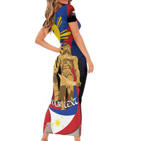 Personalized Philippines Lapulapu Family Matching Short Sleeve Bodycon Dress and Hawaiian Shirt Hero Behind The Myth
