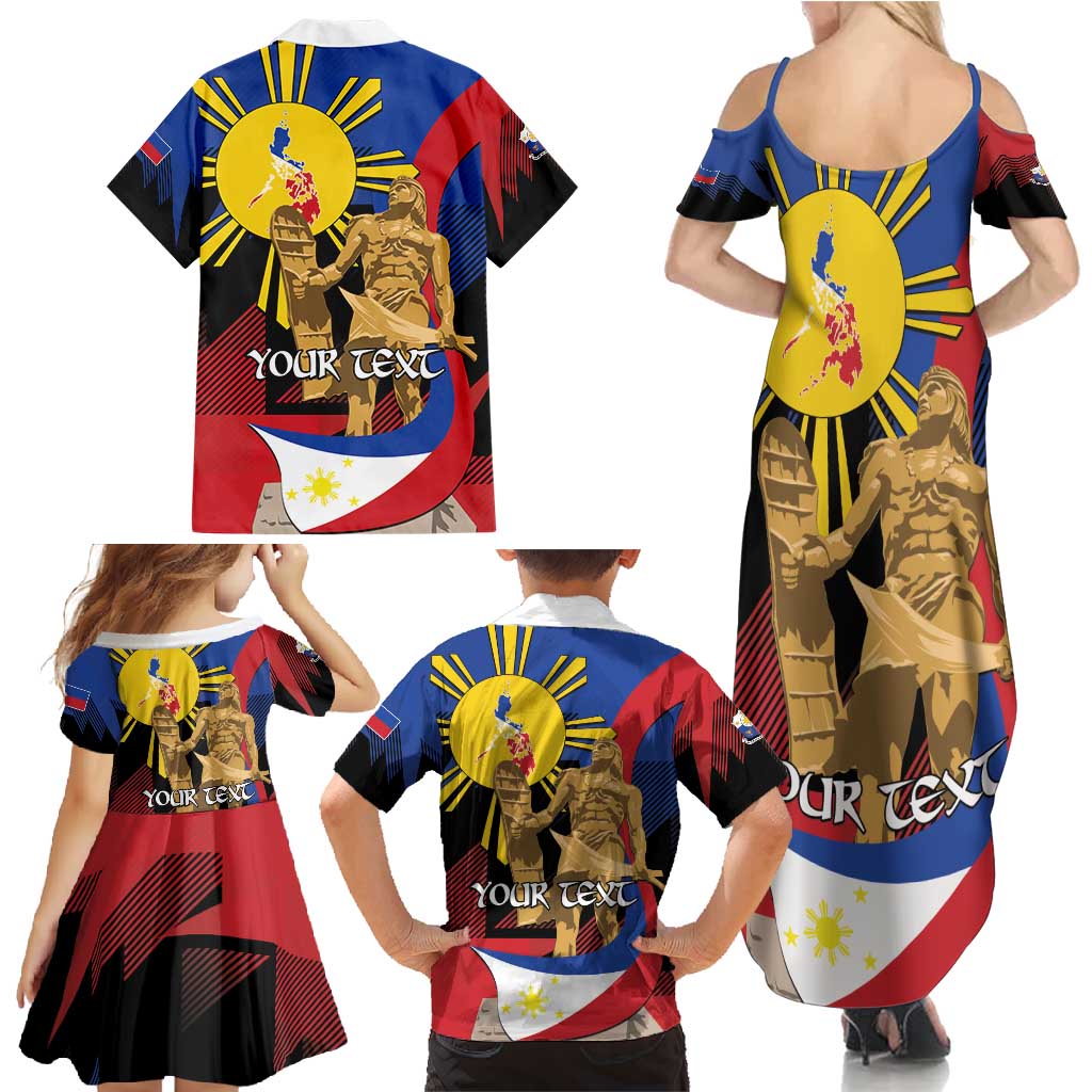 Personalized Philippines Lapulapu Family Matching Summer Maxi Dress and Hawaiian Shirt Hero Behind The Myth