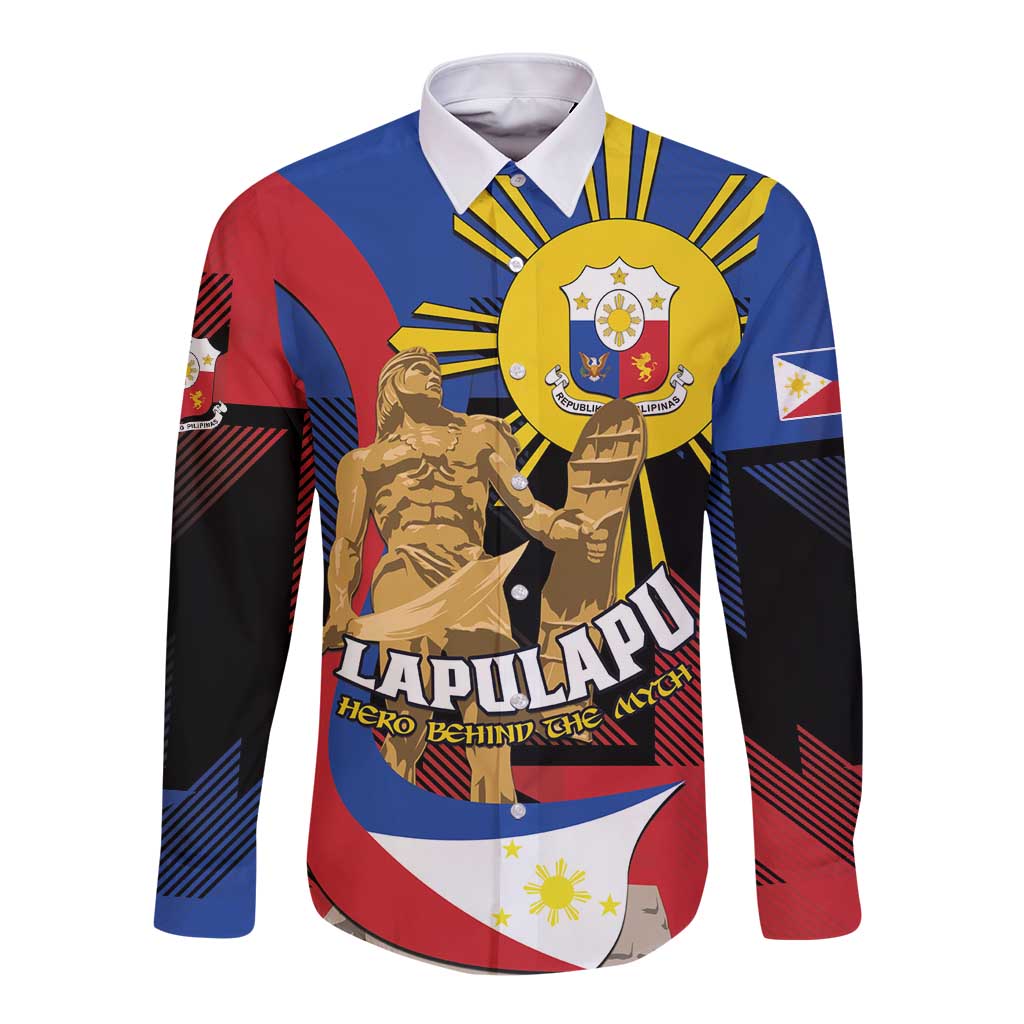 Personalized Philippines Lapulapu Long Sleeve Button Shirt Hero Behind The Myth