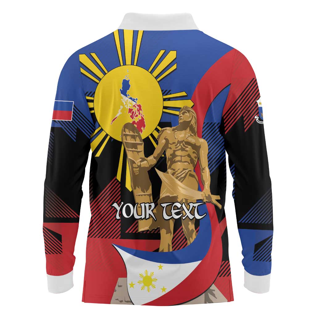 Personalized Philippines Lapulapu Long Sleeve Polo Shirt Hero Behind The Myth
