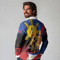 Personalized Philippines Lapulapu Long Sleeve Polo Shirt Hero Behind The Myth