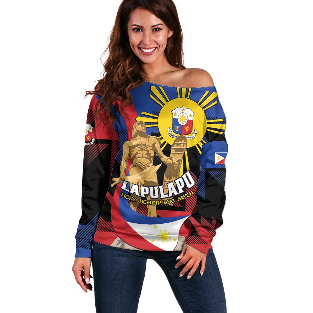 Personalized Philippines Lapulapu Off Shoulder Sweater Hero Behind The Myth
