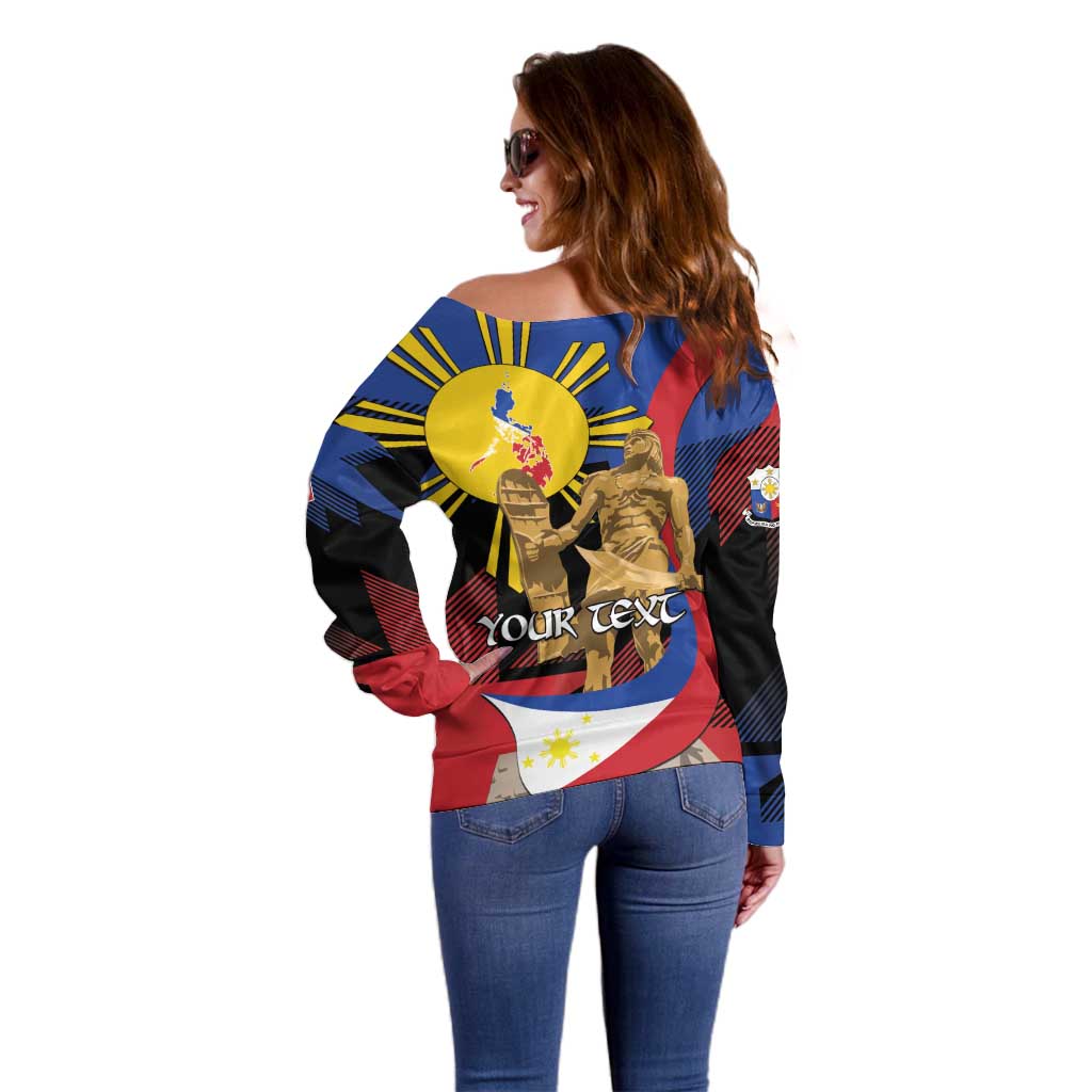 Personalized Philippines Lapulapu Off Shoulder Sweater Hero Behind The Myth