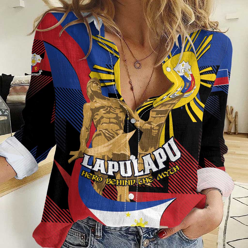 Personalized Philippines Lapulapu Women Casual Shirt Hero Behind The Myth