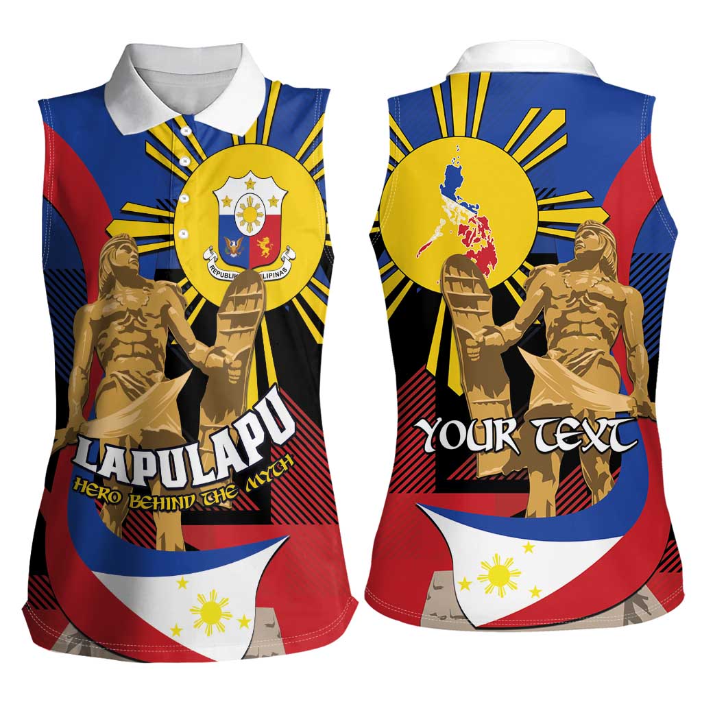 Personalized Philippines Lapulapu Women Sleeveless Polo Shirt Hero Behind The Myth