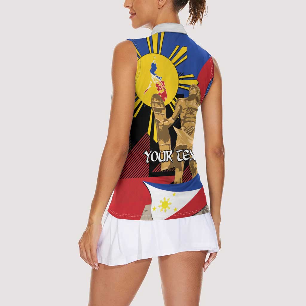 Personalized Philippines Lapulapu Women Sleeveless Polo Shirt Hero Behind The Myth