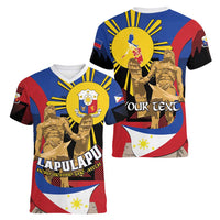 Personalized Philippines Lapulapu Women V-Neck T-Shirt Hero Behind The Myth