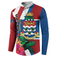 Personalised Cayman Islands Button Sweatshirt Tropical Green Turtle