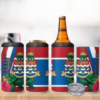 Personalised Cayman Islands 4 in 1 Can Cooler Tumbler Tropical Green Turtle