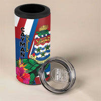 Personalised Cayman Islands 4 in 1 Can Cooler Tumbler Tropical Green Turtle