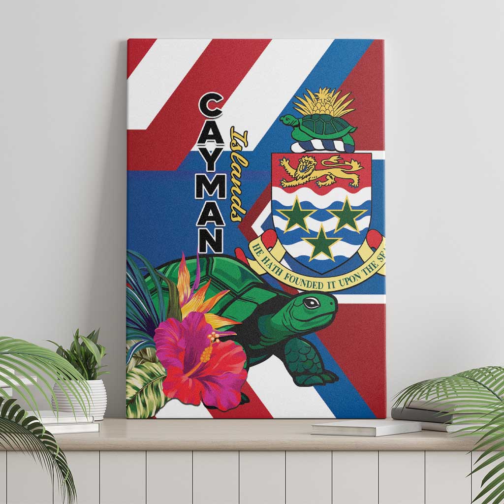 Cayman Islands Canvas Wall Art Tropical Green Turtle